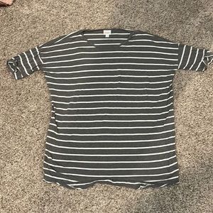 Lularoe grey/white striped IRMA size large